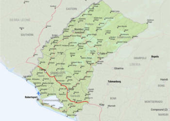 Map of Grand Cape Mount County